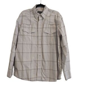 Men's button-down shirt Roper size large white black